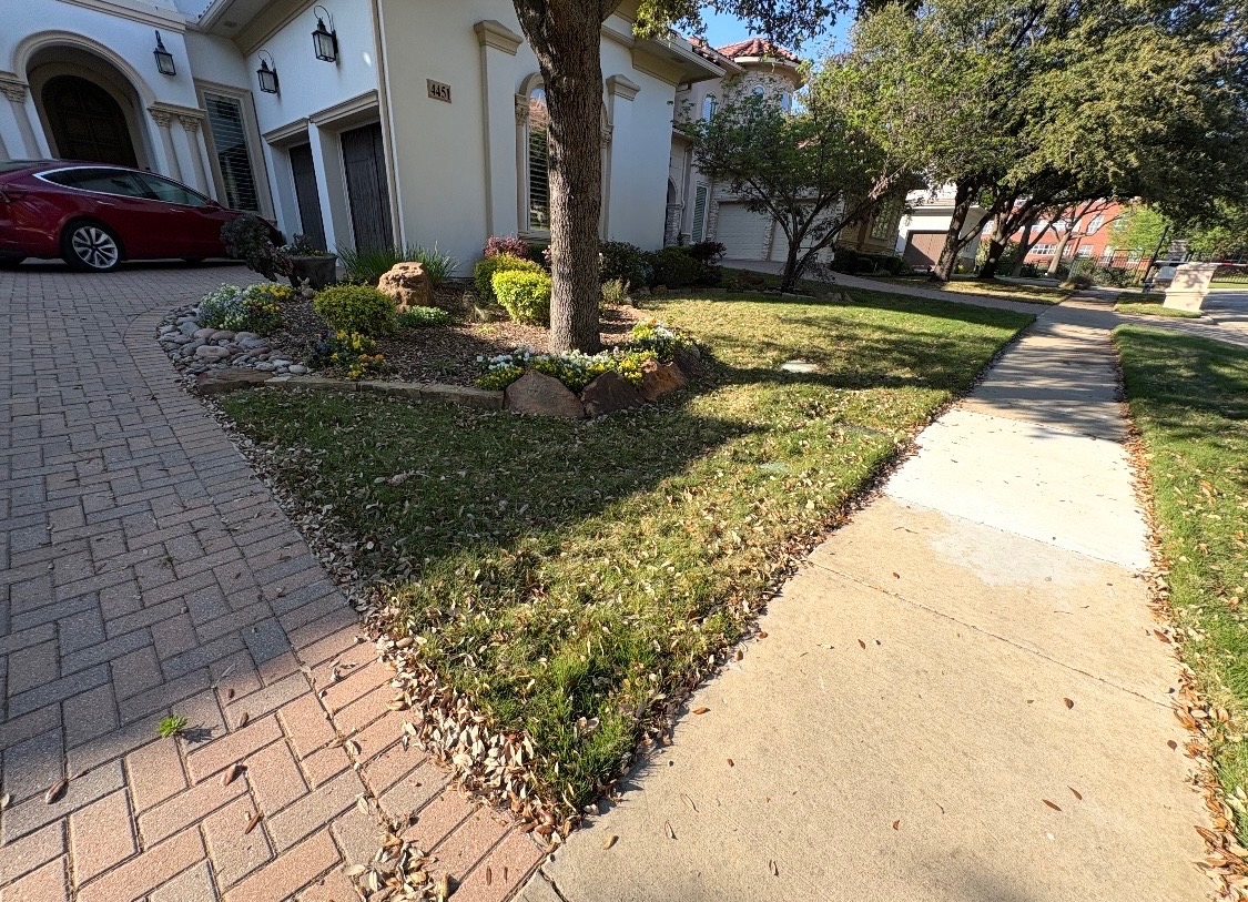 Before — bare dirt yard ready for artificial turf installation in Texas
