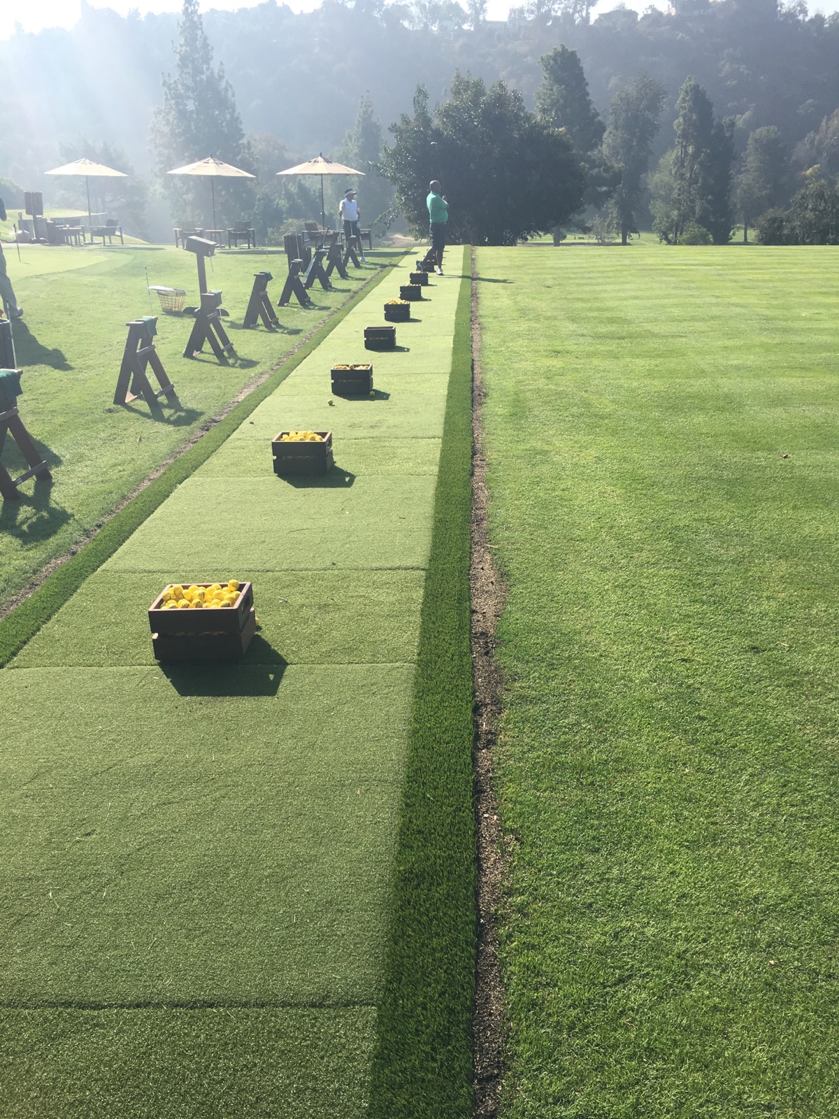 Golf driving range with artificial turf tee stations - Green Forever Turf Texas