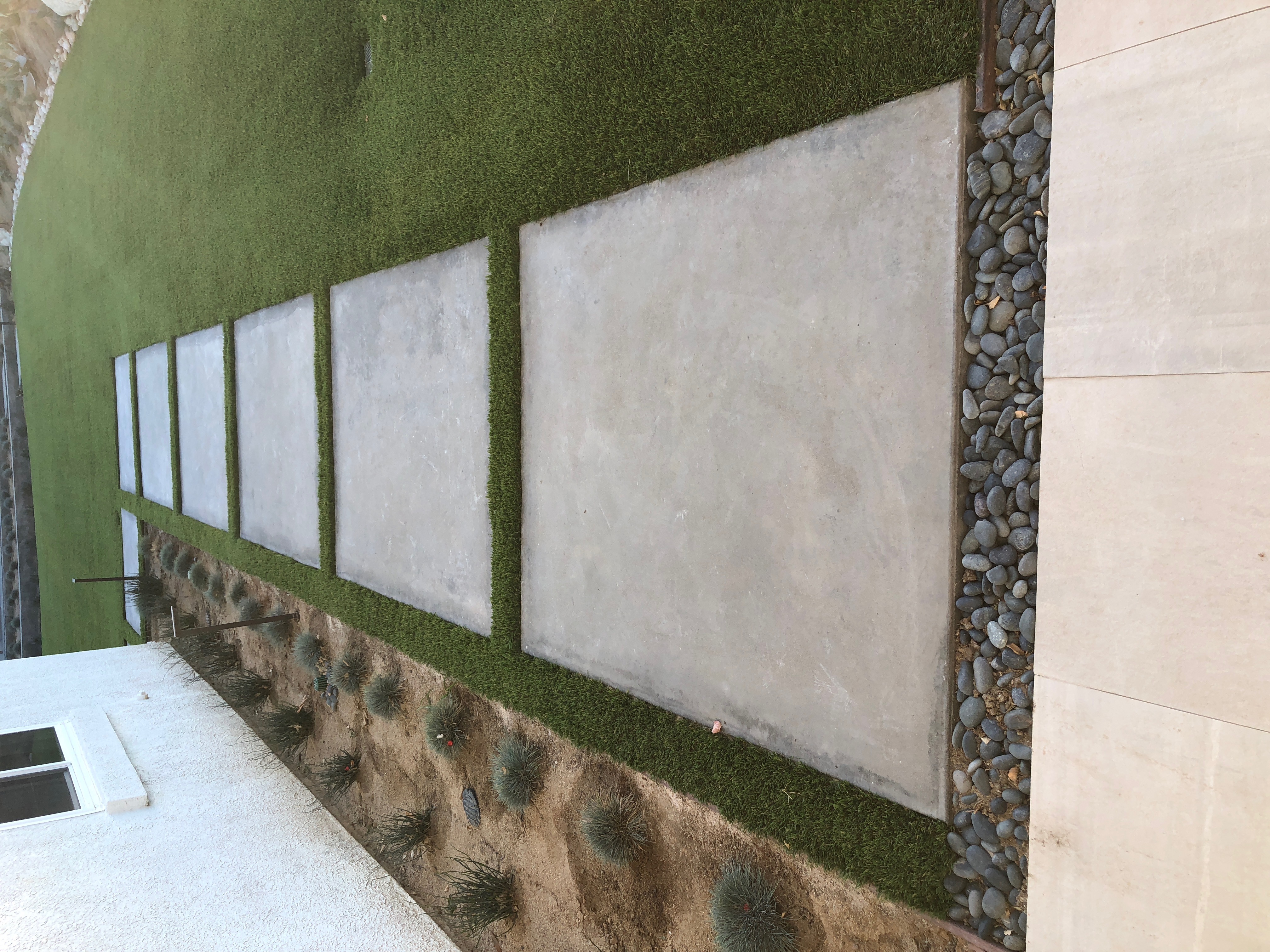 Turf and paver walkway installation