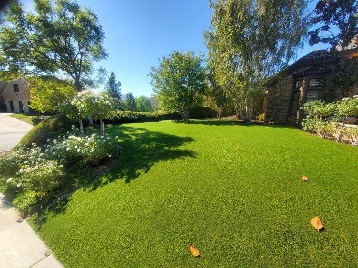 Residential backyard artificial turf lawn install - Green Forever Turf Texas