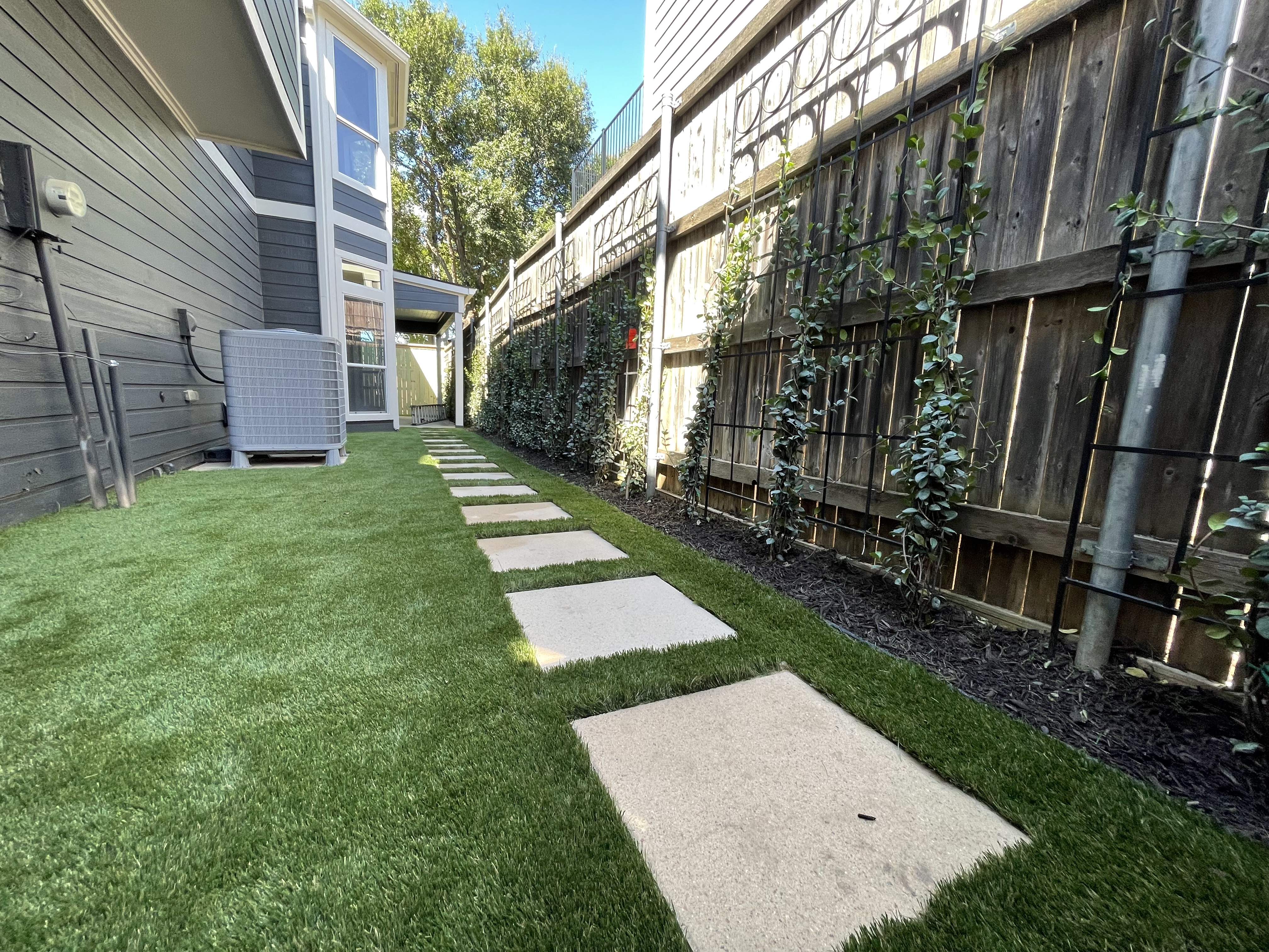 Artificial Grass Next to Real Grass