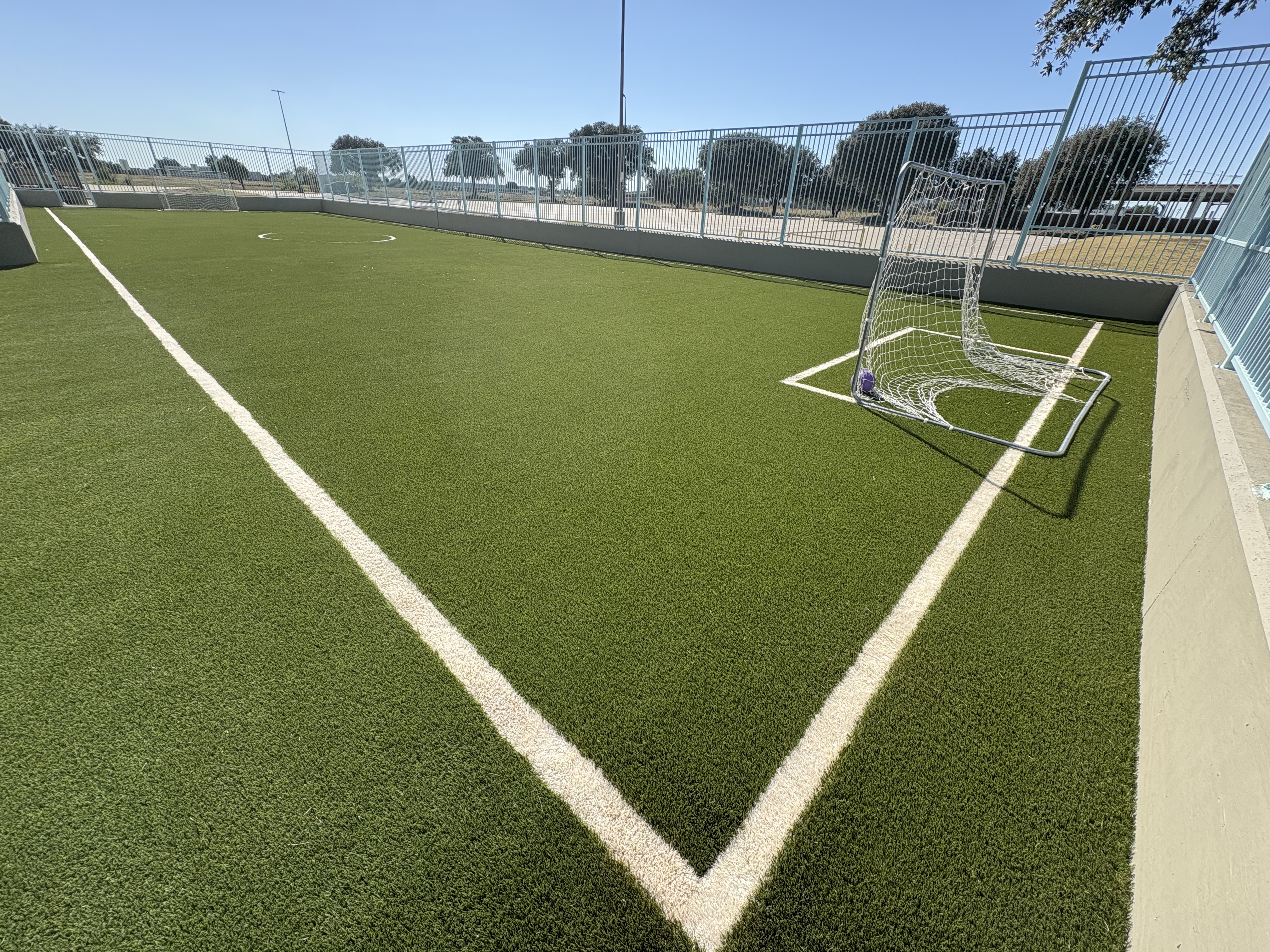 Sports field synthetic turf soccer installation in Texas