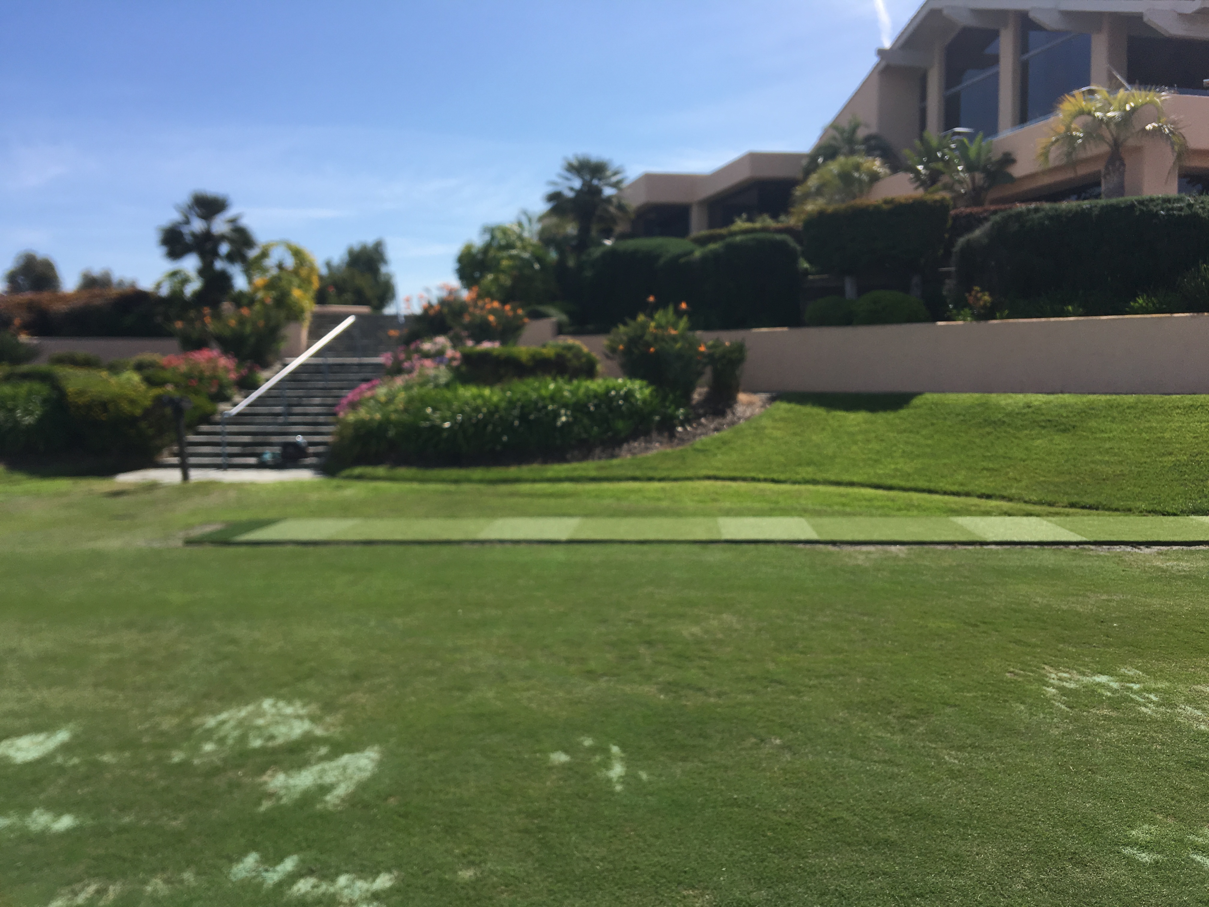 Sports field estate golf tee mat installation - Green Forever Turf Texas
