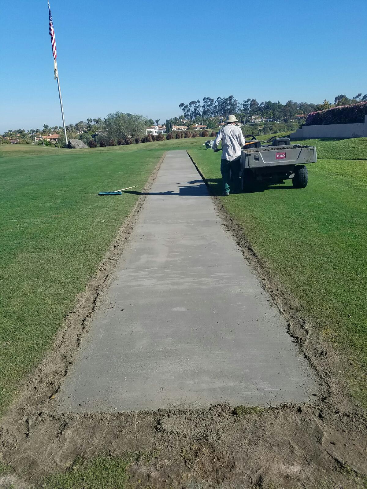Sports field golf course tee install - Green Forever Turf Texas