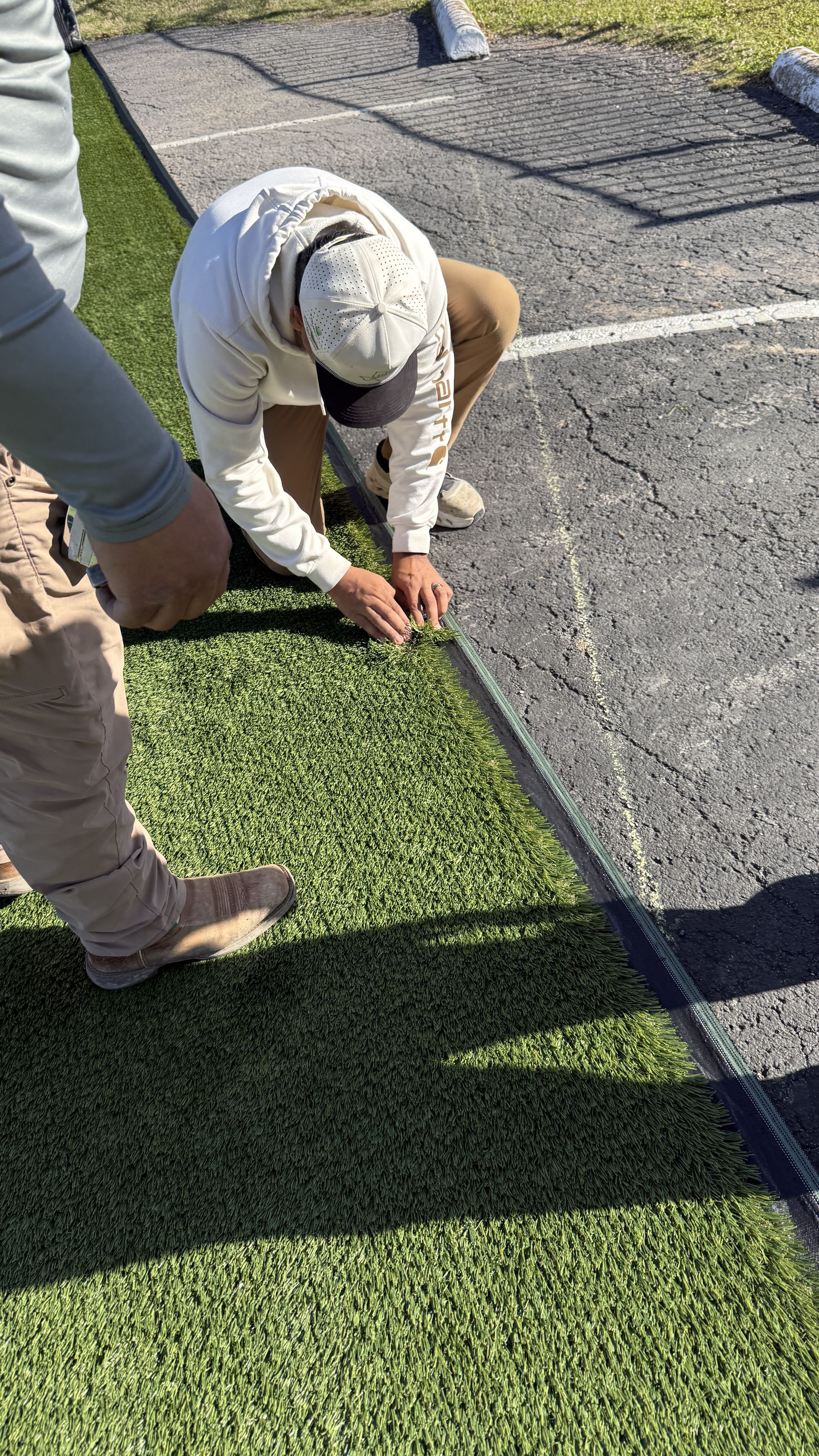 Artificial turf installation in Fort Worth TX