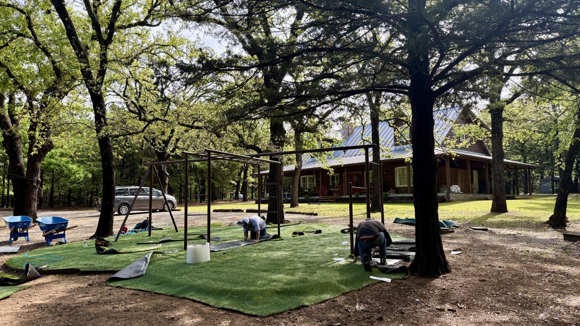Artificial turf installation in Dallas TX